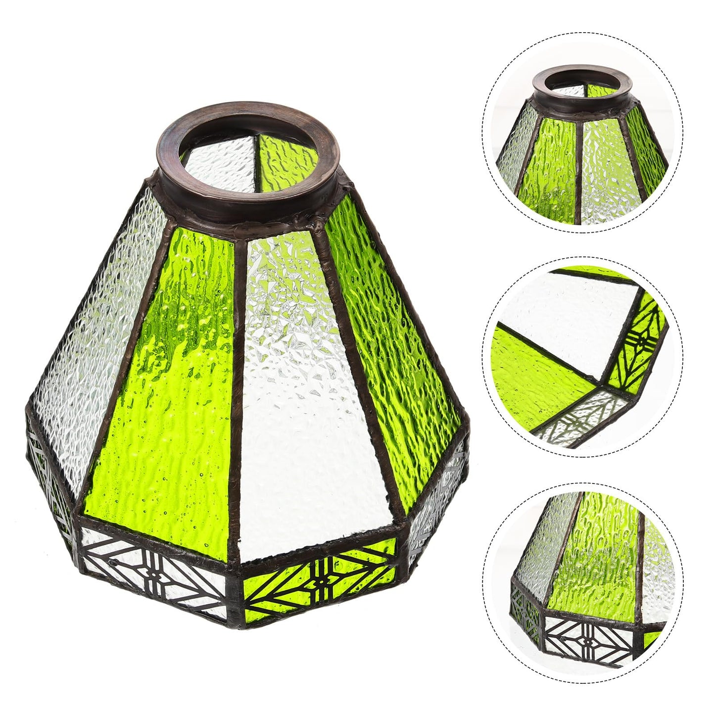 OSALADI 5.51 Inch Glass Lamp Shade Replacement Mediterranean Style Pendant Light Cover for Restaurant Bar Decoration
