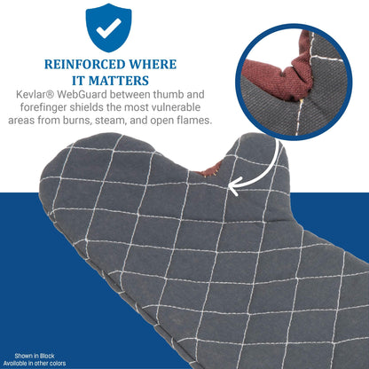 San Jamar 800FG24 BestGuard Commercial Heat Protection Up to 450° F Oven Mitts (Pair), 24" Length, Tan, 1 Count (Pack of 1)
