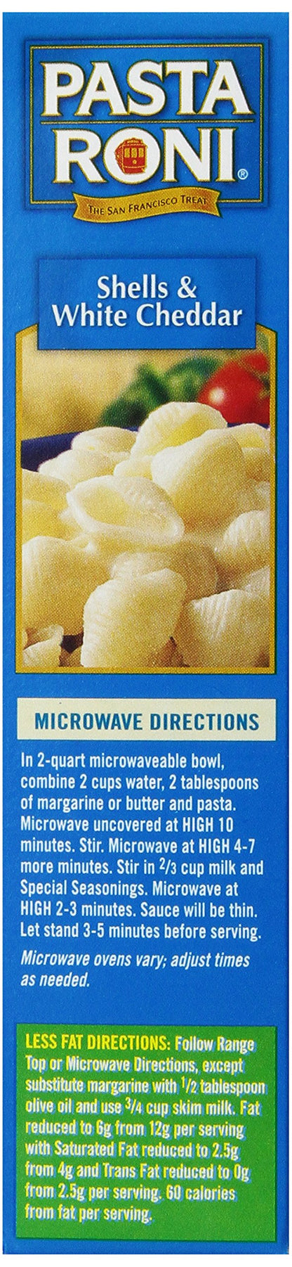 Pasta Roni Shells & White Cheddar Mix 6.2 Fl Oz (Pack of 12)