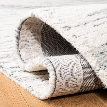 SAFAVIEH Metro Collection 8' x 10' Dark GreyIvory MET995H Handmade Premium Wool Living Room Dining Bedroom Area Rug