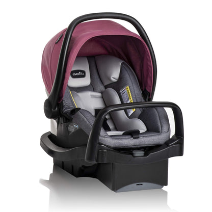 Evenflo Pivot Modular Travel System with LiteMax Preemie and Infant Car Seat (Dusty Rose Pink)