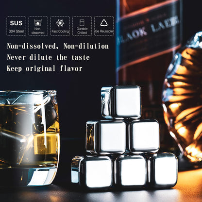 24 Pack Stainless Steel Ice Cubes Reusable - Ice Cubes Stainless with Ice Tongs and Whiskey Stones - Gifts for Men Dad Christmas for Drinks, Whiskey, Vodka, Chilling Rocks, Chilling Rocks for Drinks