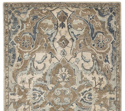 PB Nolan Natural Traditional Oriental Style Handmade Tufted 100% Woolen Area Rugs & Carpet Living Room Bedroom (2'6"x9' feet Runner)