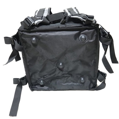 Packir PK-64B: Big Pizza/Food Delivery Bag for Motorcycle or Bicycle, 16"x16"x16", with Metal Rack for Motorcycle Use