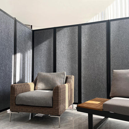 Strongbird Office Divider,Room Partition, Privacy Partition Separator,Portable Commercial Screen Dividers,Classroom School Dividers,10'6"W x 6'7"H,5 Panel,Grey