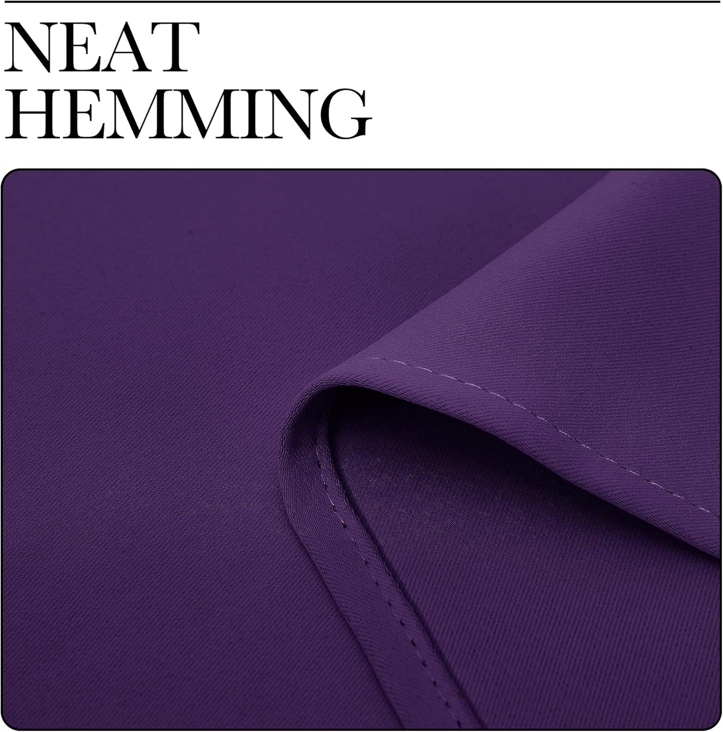 NICETOWN Royal Purple Blackout Curtains - Thermal Insulated Long Drapes, 120" Length, 2 Panels, 55" Wide
