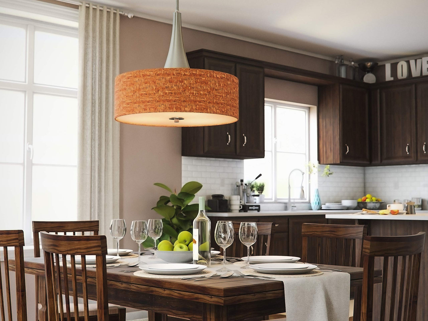 Kenroy Home 93013BS Bulletin 3-Light Pendant, Brushed Steel