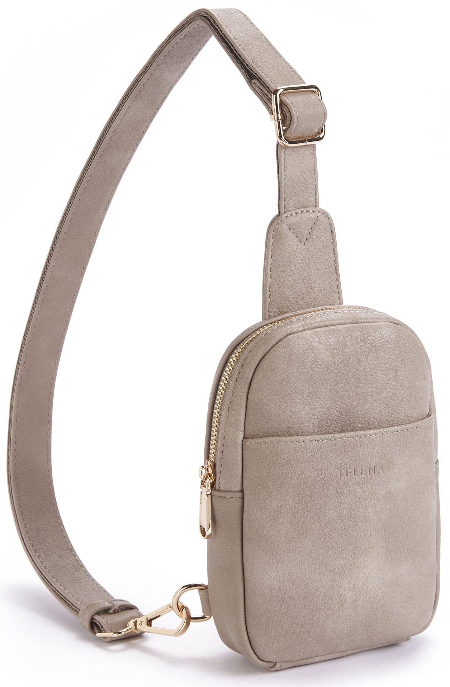 Telena Small Sling Bag for Women Leather Crossbody Fanny Packs Chest Bag for Women