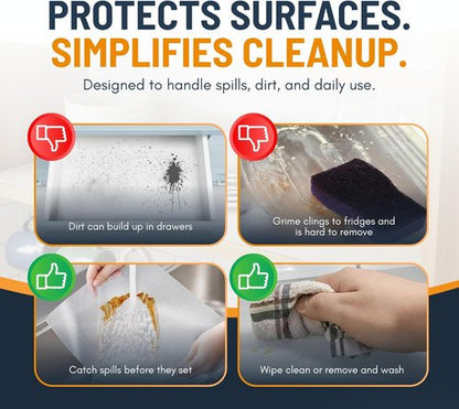 Linda’s Essentials Non-Adhesive Shelf Liner - Waterproof, Non-Slip Drawer Protector | 12 x 120 Inches