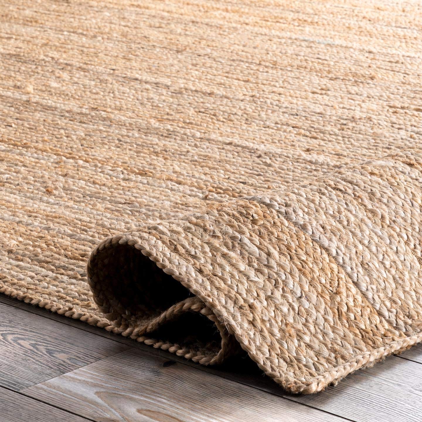 Nuloom Rigo Handmade, Natural, 8'6" x 11'6", Hand Woven, Farmhouse, Jute, Soft and Textured, High Traffic, Stain Resistant, Easy Clean, Durable Area Rug for Bedroom, Living Room, Dining, Den, Foyer