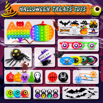 Olganicor 400PCS Halloween Party Favors for Kids, Halloween Treat Bag Fillers, Bulk Toys, Treasure Box Toys, Goodie Bag Stuffers, Carnival Prize Toy Classroom Reward