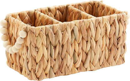 Mud Pie Woven Utensil Set - 9" x 4.5" - Brown