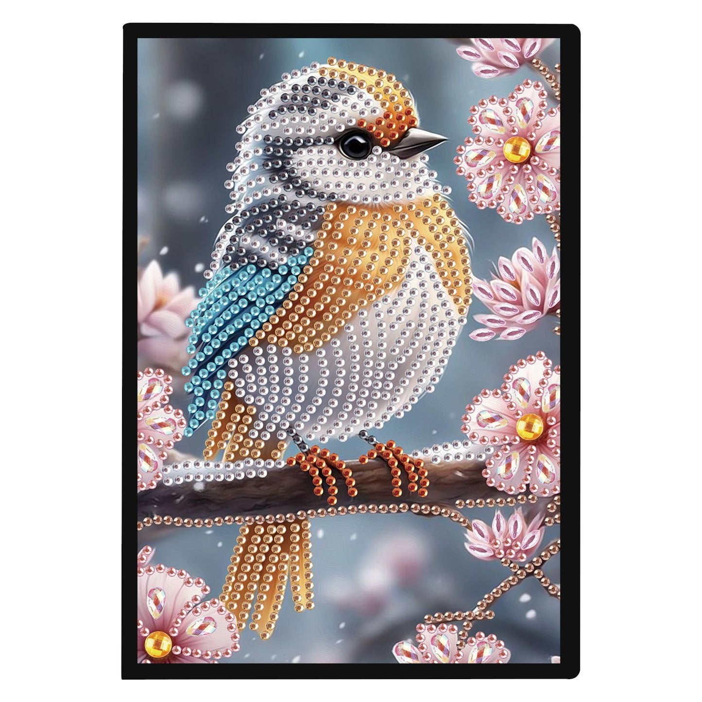 JZHYOAN Tabletop Diamond Art Note Book Kit Diamond Painting Blank Notebook A5 Mosaic Journal and DIY Sketchbook with Woodpecker Special Shaped Desk Placement Ornament Adult