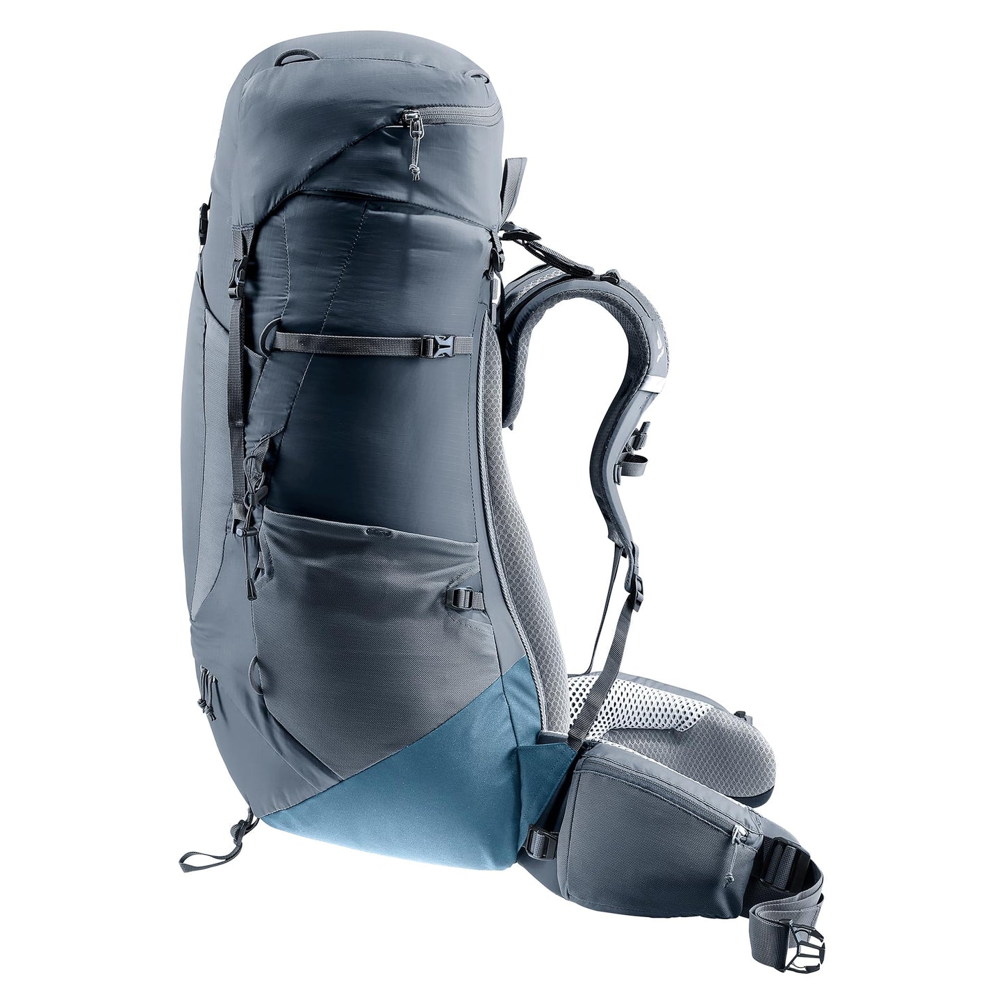 Deuter Unisex Aircontact Lite 50 + 10 L, Lightweight Backpacking & Hiking Backpack for Men & Women, 50 + 10 Liters - Black-Marine