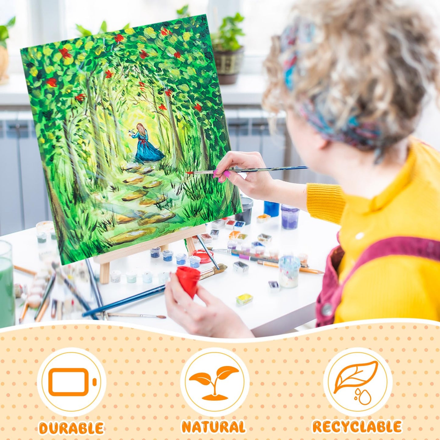 Barydat 24 Pcs Wood Panels for Painting 12'' x 12'' Unfinished Wood Canvas Board Artist Wall 0.79'' Deep Wooden Cradled Panel for DIY Crafts, Easel Display, Painting Pouring Arts Use with Oil, Acrylic