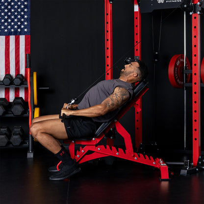MAJOR FITNESS Adjustable Weight Bench (Elite Version) - 1300LB Capacity, 32 Positions for Strength Training, Bench Press, and Full-Body Workouts for Home or Garage Gym, Red