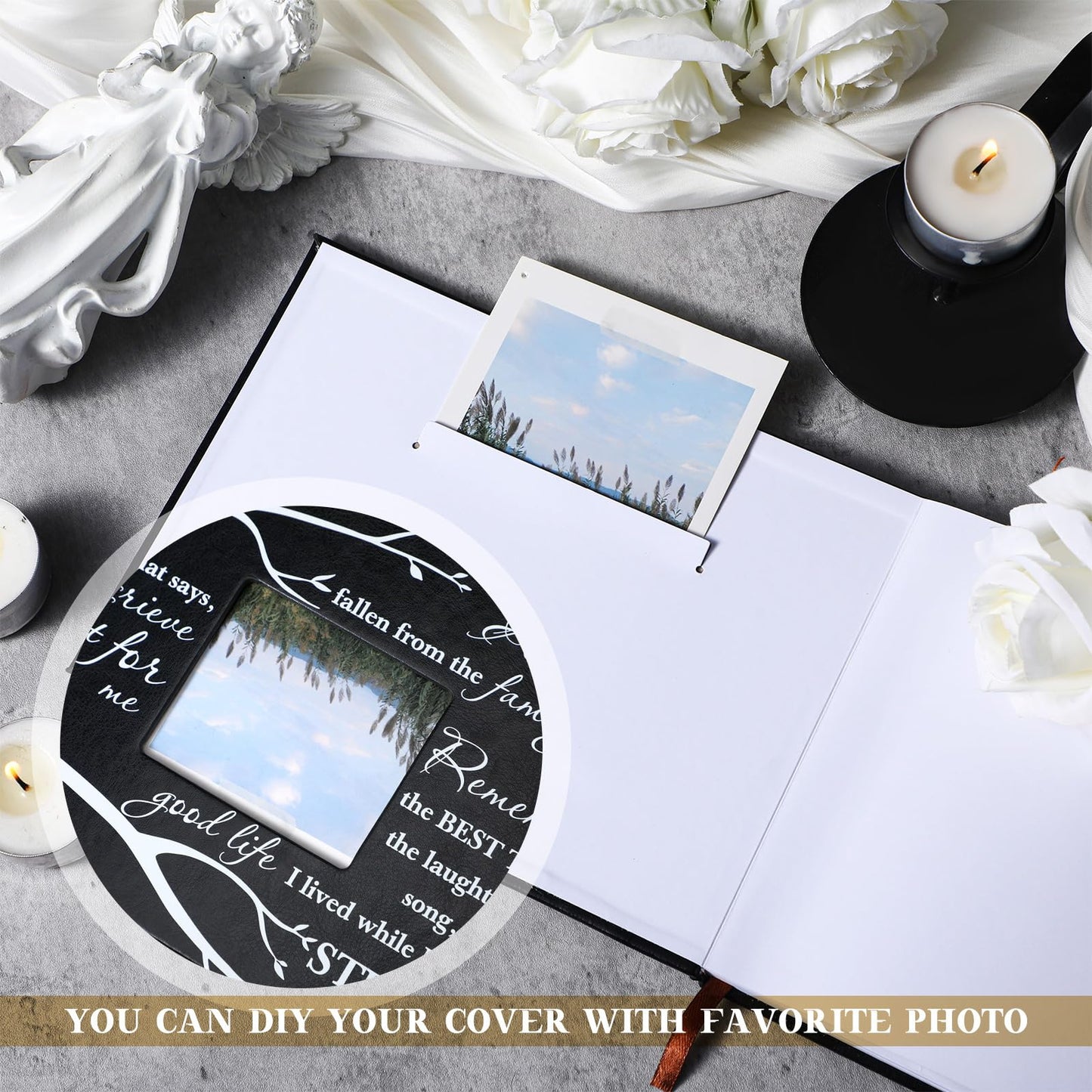 Yingzhao Memorial Funeral Guest Book with Pen 144 Pages Cardinal Funeral Guest Sign in Book for Memorial Service Celebration of Life Party Supplies in Loving Memory(Vivid Style)