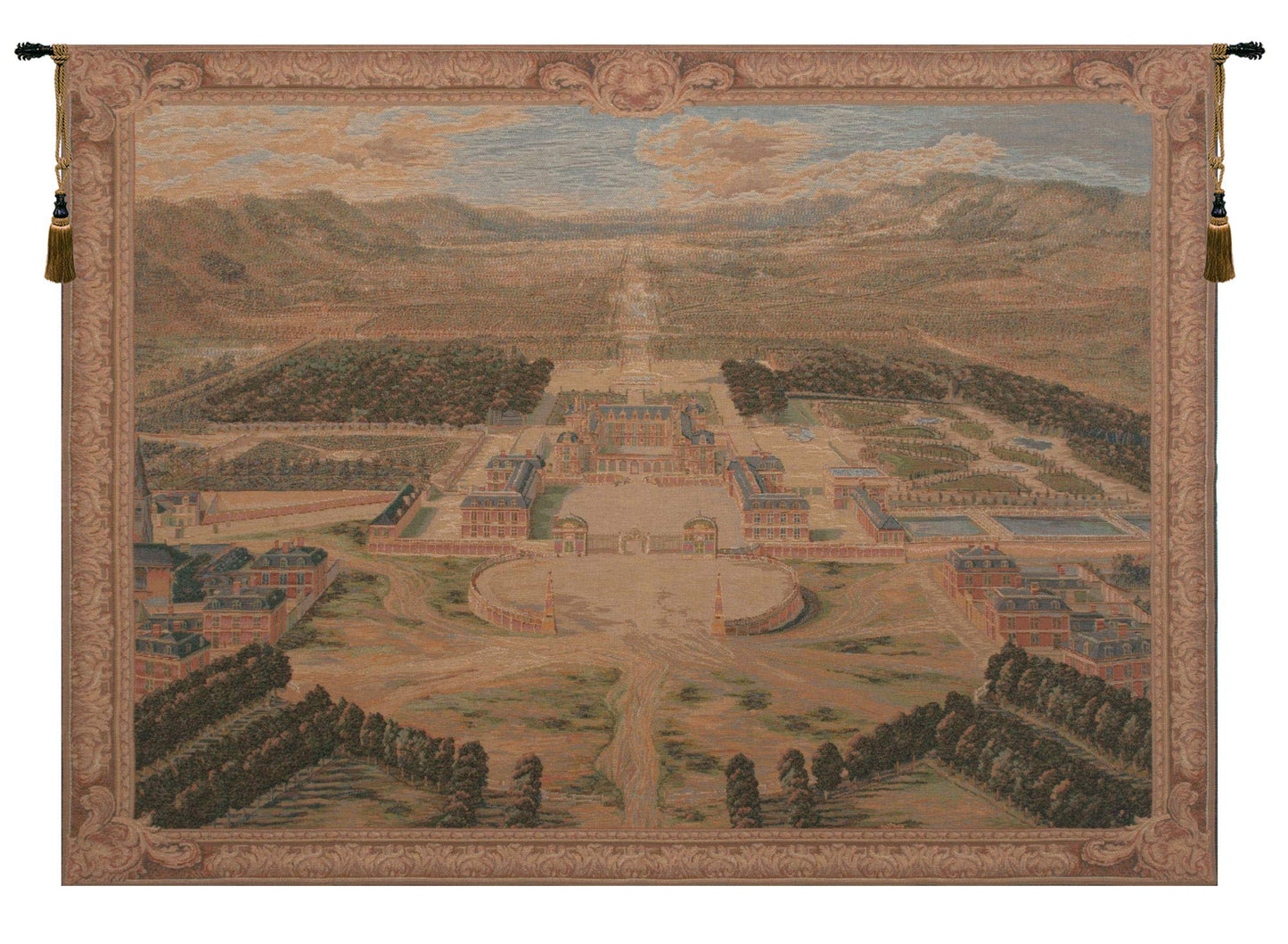 Charlotte Home Furnishings Inc. Versailles Castle XVII French Tapestry Wall Hanging 58 x 78 Inch Viscose Cotton and Polyester Blend Wall Art Perfect For Home Decor Wall Decor by Pierre Patel