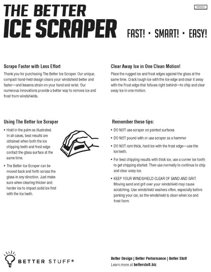 The Better Ice Scraper for Car Windshield | Fast, Efficient, Ergonomic | Magically Remove Ice and Frost from Auto Window | Patented Shape Shifting Technology | Durable Brass Edge | Compact | Pack of 1
