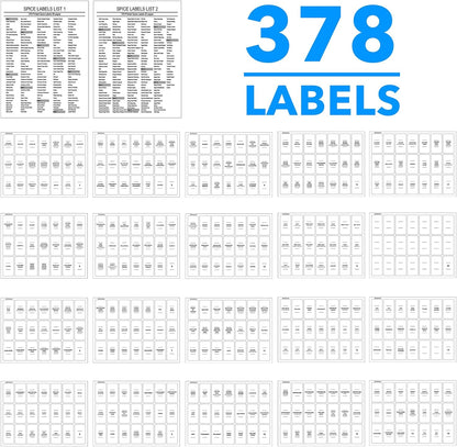 24 4oz SpaceAid Pcs Spice Jars with Labels, Empty Glass Spice Bottles, Minimalist Farmhouse Spice Labels Stickers