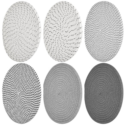 Billbotk 10" Trivets for Hot Dishes, Hot pots and Pans, Set of 6, Heat Resistant Pot Holders for Kitchen, Hot Pads for Countertops