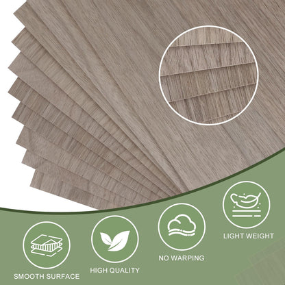 8 Pack Walnut Plywood Sheets 12x12x1/8 Inch,3mm Plywood for Laser Cutting & Engraving,Unfinished Wood for Crafts,Wood Burning,Architectural Models