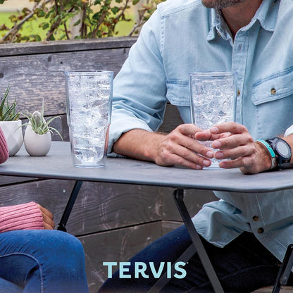 Tervis Mom Watercolor Floral Tumbler, 24oz, with Wrap and Fuchsia Lid, Clear