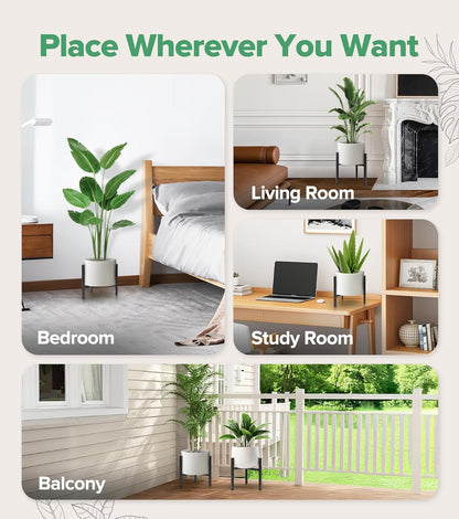 2 Pack, 8 12 Inches Plant Stand Indoor Adjustable Metal Modern Indoor Plant Stand, Heavy Duty Plant Stands Outdoor