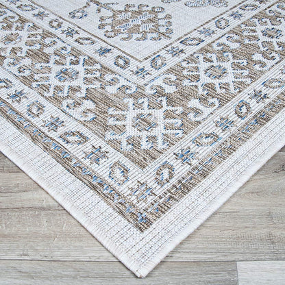 Couristan Charm Woodburn Indoor/Outdoor Area Rug, Ivory-Sand, 2'2" x 4'3"