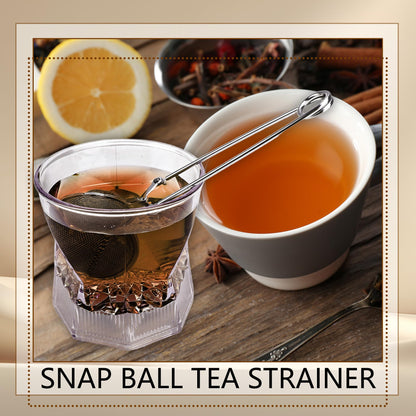 25 Pack Snap Tea Ball Infusers Stainless Steel Mesh Tea Ball Strainers with Handle Mesh Snap Tea Ball for Loose Leaf Tea Spices Herbs, 2 Colors (Color Style 1)