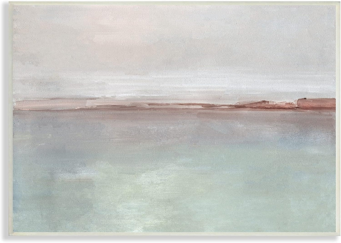 Stupell Industries Abstract Coastal Landscape Wall Plaque, Soft Grey Brown Horizon, Designed by Sally Swatland, 15 x 10