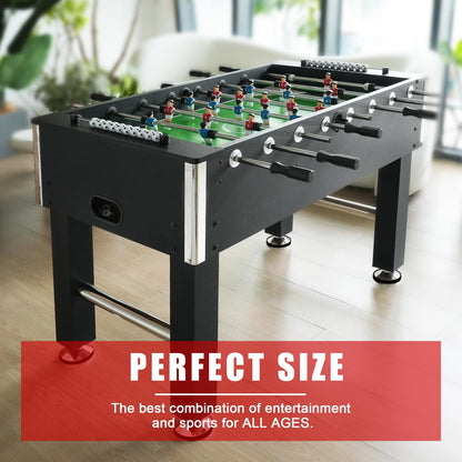 Seydrey 55-Inch Competition Foosball Table, Wood Finish with Black Legs (Black 55inch)
