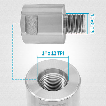 PNBO Woodworking Lathe Headstock Spindle Adapter, Converts 1" x 12tpi to 1" x 8tpi