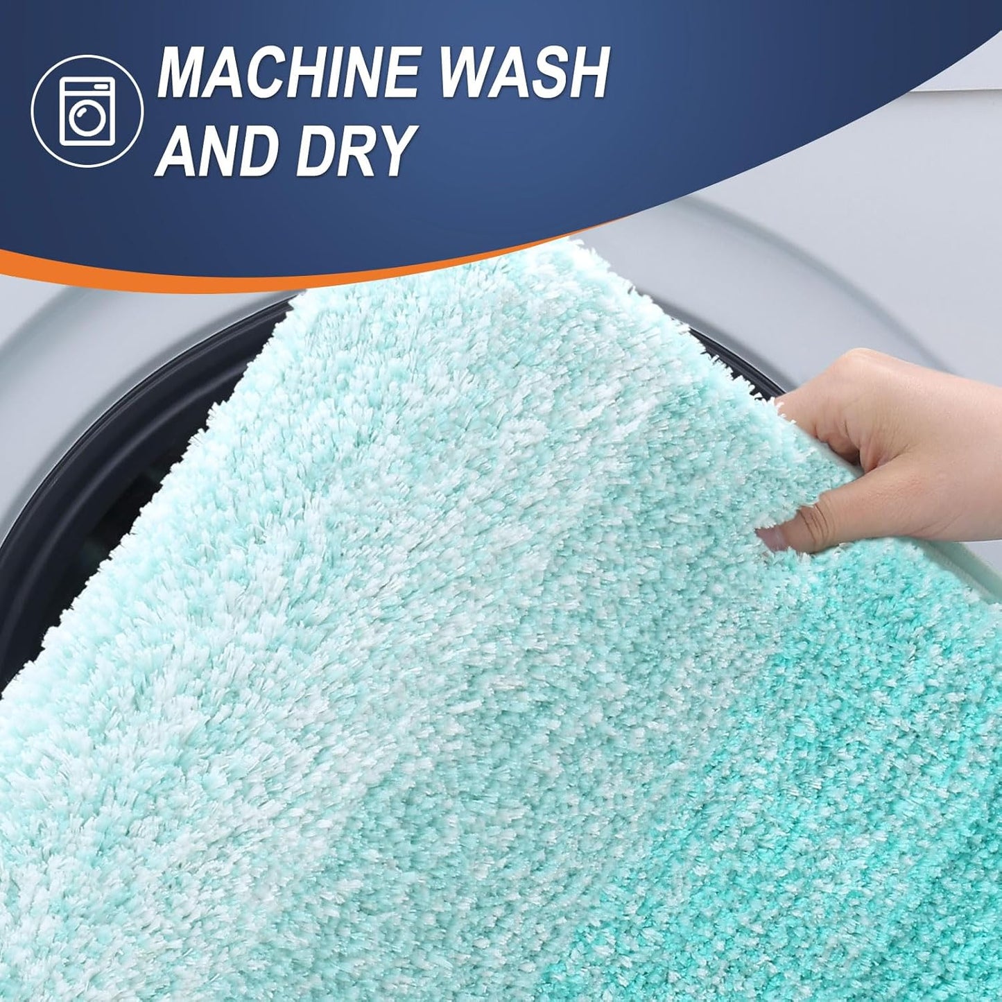 OLANLY Bathroom Runner Rug - Extra Soft Microfiber Mat | Quick-Dry, Washable, 59x20, Teal