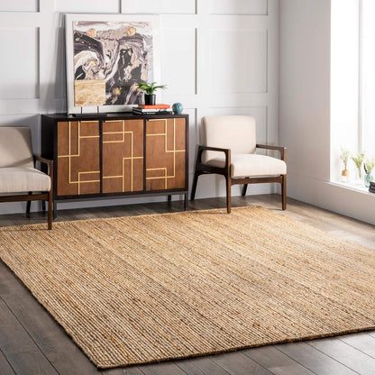 Nuloom Rigo Handmade, Natural, 8'6" x 11'6", Hand Woven, Farmhouse, Jute, Soft and Textured, High Traffic, Stain Resistant, Easy Clean, Durable Area Rug for Bedroom, Living Room, Dining, Den, Foyer