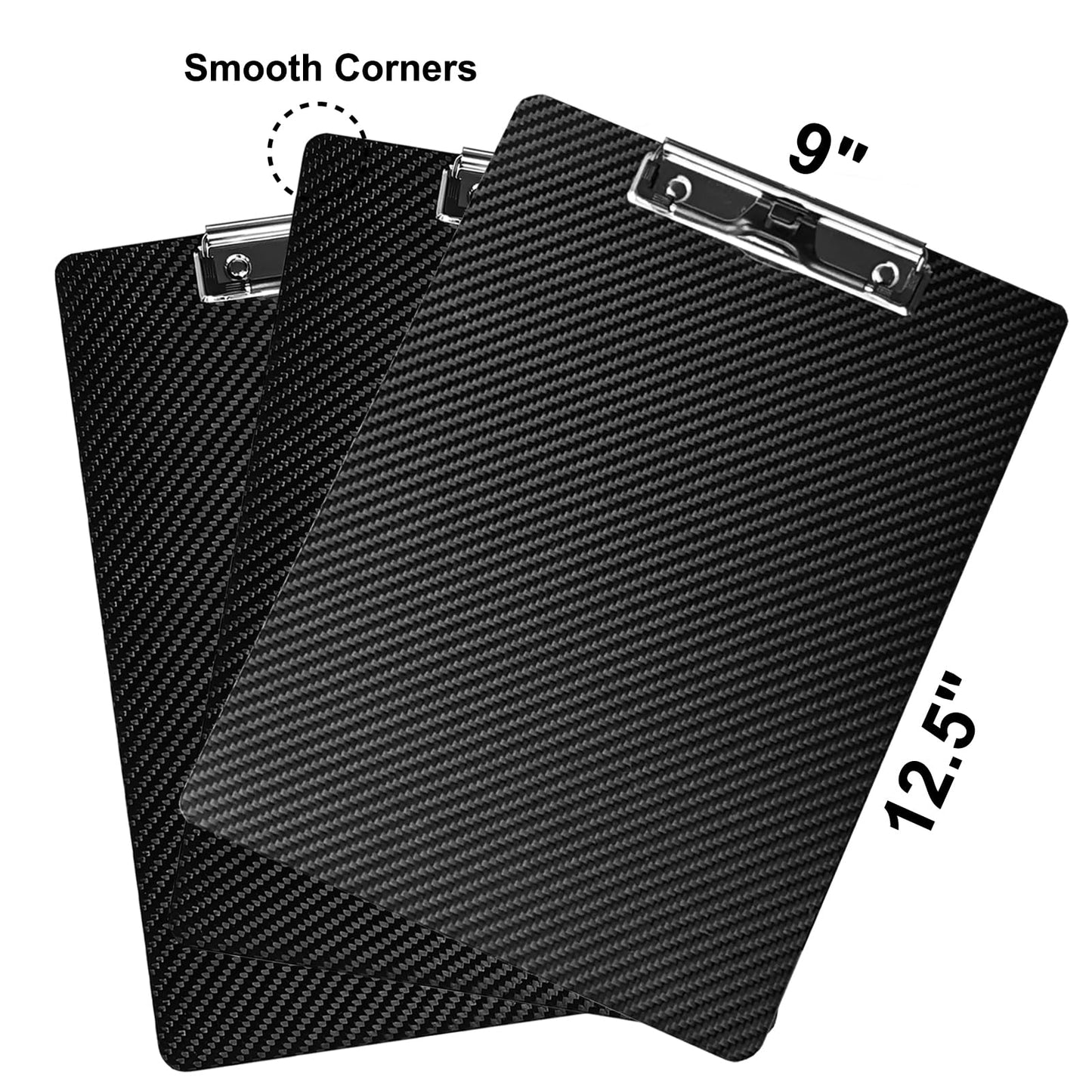 Carbon Fiber Clipboard 9x12.5 Inch with Penholder - Standard A4 Letter Size, Lightweight Real 3K Carbon Fiber Writing Board, Durable Drawing Board for Sketching, Writing, Office, Outdoor