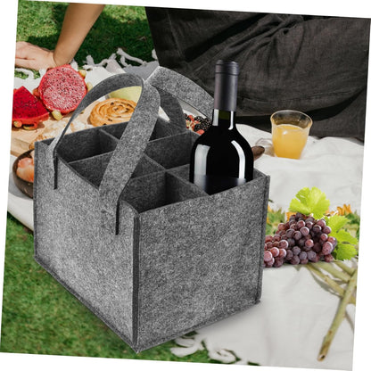 Wine Bag Tote, Portable Coolers Felt Wine Carrier Tote Bag, Reusable Wine Purse for Carrying Bottles