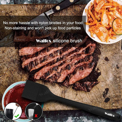 WALFOS Extra Large Silicone Basting Pastry Brush - 2.5 inch Wide Bristle Brush for BBQ Grill Baking Kitchen Cooking