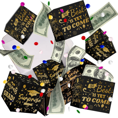 2026 Graduation Surprise Gift Box Explosion, Pop Out Explosion Gift Box with Bounce Money Holder and Confetti, Halloween Thanksgiving Christmas Graduation Gifts for Women, High School College Graduation Party Favors