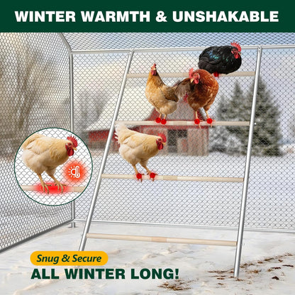 (58.2" 32" Chicken Perch Roosting Bars for Coop Farm Chicken Toys Roost Ladder for Backyard Poultry L x W)