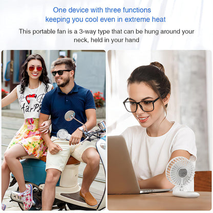 Psecici Mini Portable Handheld Fan - 4 Speed Levels | 180° Foldable Design for Travel & Office