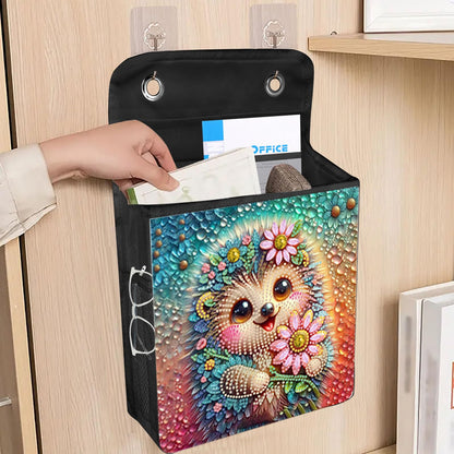 LSQFS Diamond Painting Storage Bag, Foldable Hanging Organizer. Wall-mounted for diamond art & crafts. Home/office/travel storage for makeup, jewelry, pens. Space-saving, portable (No Hooks)