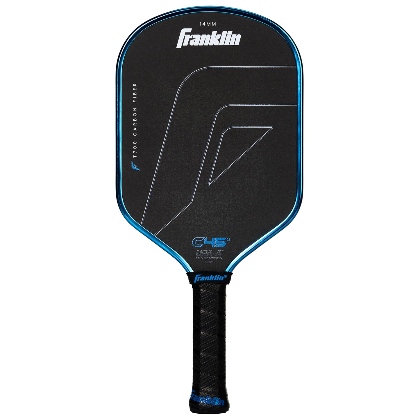 Franklin Sports PRO Pickleball Paddles – C45 Carbon Fiber Series - Official USAP + UPA Approved – Pro Player Design, Hybrid 14MM Blue