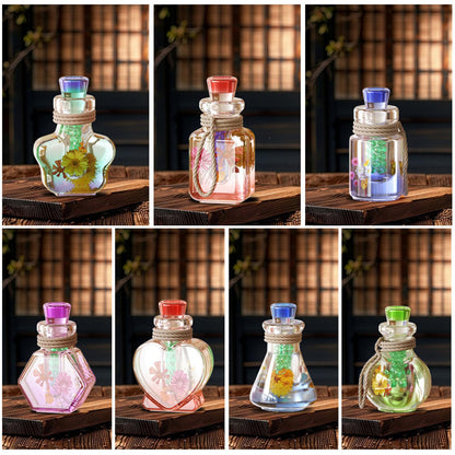 Xidmold 7Pcs Wishing Bottle Shaker Resin Molds Quicksand Bottle Container and Stopper Silicone Molds Epoxy Resin Casting Mold for DIY Jewelry Crystal Keychain Pendants