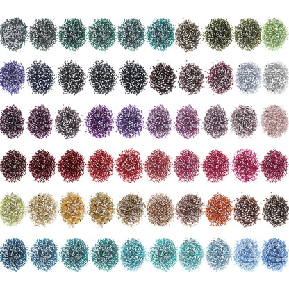 60000 Pcs 60 Color Rhinestones Diamond Painting Beads Flat Bottom Round Resin Beads Art Replacement Diamonds for DIY Craft Diamond Painting Accessories(Fresh Color)