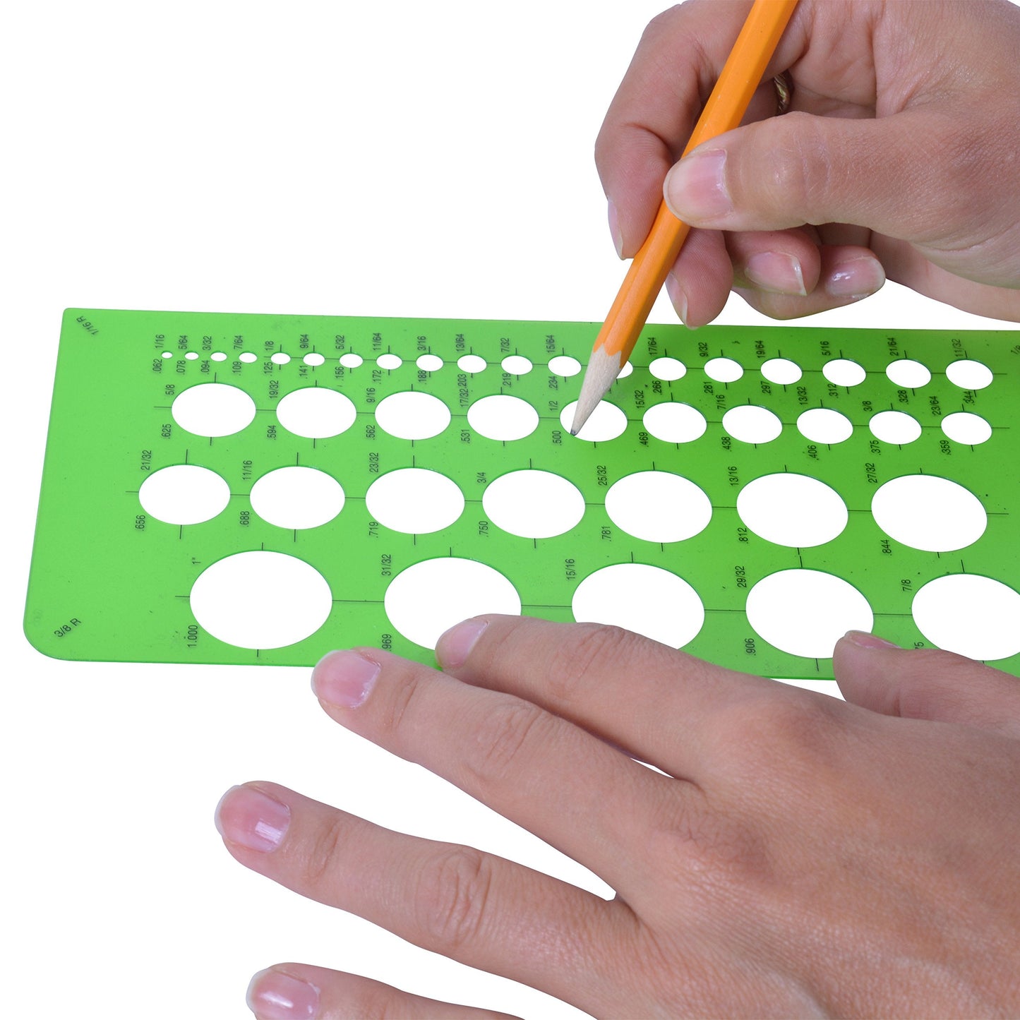 Westcott T-800 Small Circles Template, Plastic Geometric Shapes Template Tool for Drawing and Drafting