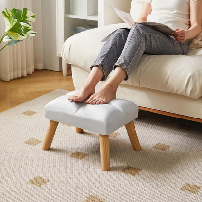15.74" D11.81" W10.62" UHBD032H YMYNY Footstool, Small Ottoman Stool Chair with Wooden Legs, Modern Padded Sofa Seat