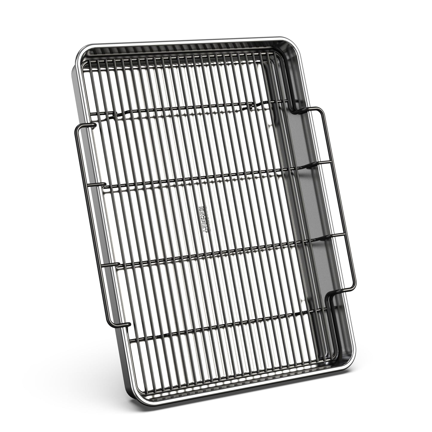 Baker's Secret Non-Toxic Large Roasting Pan 18" with Rack, Roaster 100% Recycled Aluminum, Turkey Roasting Pan, Vegetables, Poultry - The Natural Aluminum Collection PFOA, PFOS, and PTFE free
