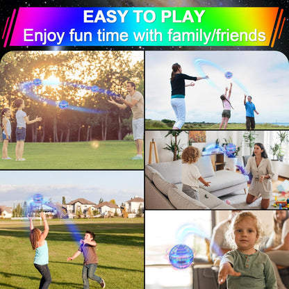Vantexi Flying Orb Ball Toy,2026 Upgraded Parachute with LED Light,Magic Hand Controlled Gravity Ball,Cosmic Globe Boomerang,Cool Christmas Birthday Gift for 6 7 8 9 10+ Year Old Boys Girls Teens-Navy