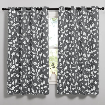 KGORGE Blackout Curtains - Thermal Insulated Soundproof Drapes for Living Room, Grey, 2 Pieces